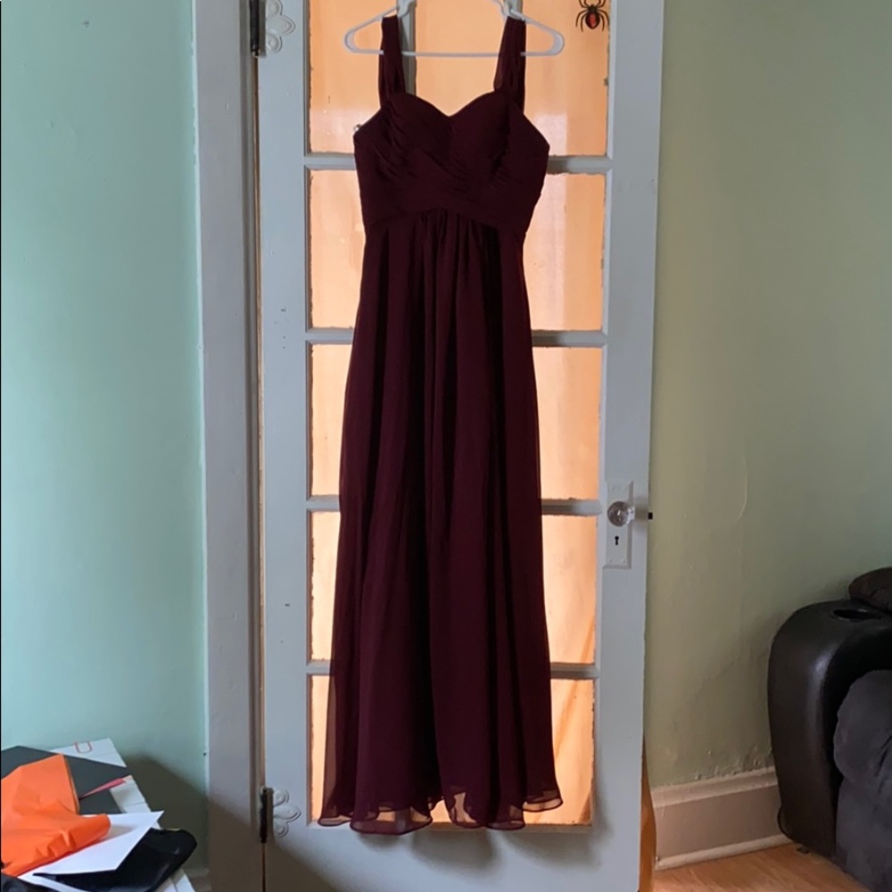 Burgundy gown